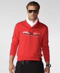 A handsome shawl collar lends a hint of polish to a warm pullover in a soft fleece construction. A handsome shawl collar lends a hint of polish to a warm pullover in a soft fleece construction.