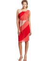 BCBGMAXAZRIA Women's Hailey V Neck Pleated Ties Dress