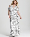 Mixing a tonal palette with a statement graphic print, this Rachel Pally White Label Plus maxi dress makes an impact. Team with neon accessories and send your style into overdrive.