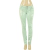 G2 Fashion Square Metallic Finish Denim Skinny Jeans