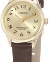 Carriage Women's C3C601 Gold-Tone Case Brown Strap Watch