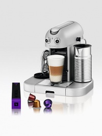 Compact coffee machine combines the latest in brewing technology using coffee capsules in a retro design.The Aeroccino milk frother heats and froths milk for cappuccinos and lattes at the push of a button.Aluminum body made from high quality materialsCompact Brewing Unit TechnologyAutomatic cup warmer with instant water jet systemWorks exclusively with Nespresso's premium coffee capsulesThermobloc technologyEasy insertion and ejection of capsulesDescaling alarm and Compact coffee machine combines the latest in brewing technology using coffee capsules in a retro design.The Aeroccino milk frother heats and froths milk for cappuccinos and lattes at the push of a button.Aluminum body made from high quality materialsCompact Brewing Unit TechnologyAutomatic cup warmer with instant water jet systemWorks exclusively with Nespresso's premium coffee capsulesThermobloc technologyEasy insertion and ejection of capsulesDescaling alarm and