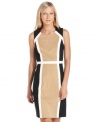 Calvin Klein makes this sleek sheath look extra sharp with a dose of high-contrast colorblocking. (Clearance)