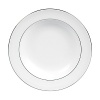 A subtle yet classic collection for formal dining in white fine bone china with platinum-toned accents.