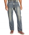 Save the slim fit for your suits. Kick back in these relaxed-fit jeans from Sean John for a chill vibe.