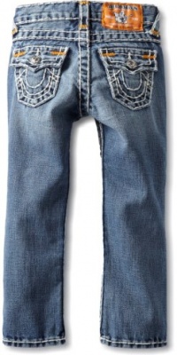 True Religion Boys 2-7 Jack Slim Fit Naturaline Super T With Dusted Orange Bartacks And Back Label-Wash, Shade Horizons, 3 True Religion Boys 2-7 Jack Slim Fit Naturaline Super T With Dusted Orange Bartacks And Back Label-Wash, Shade Horizons, 3