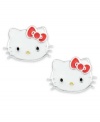 Cute and cool. Hello Kitty's sterling silver stud earrings provide a fun bit of fashionable flair for any casual occasion. Approximate diameter: 1/4 inch.