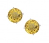 Sterling Silver 925 Genuine Citrine 3mm Brilliant Round Stud Earrings [Jewelry]