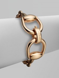 From the Horsebit Collection. A stunning piece with that features a horsebit motif in warm 18k pink gold. 18k pink goldHinged clasp closureLength, about 7Made in Italy From the Horsebit Collection. A stunning piece with that features a horsebit motif in warm 18k pink gold. 18k pink goldHinged clasp closureLength, about 7Made in Italy