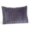 An ultra-luxe, soft velvet pillow, tufted with embroidered dots and a solid velvet border.