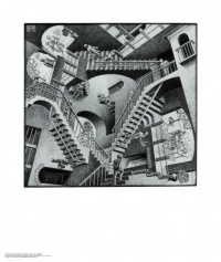 Relativity Art Poster Print by M. C. Escher, 22x26