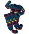 Leveret Multi Colored Striped 2 Piece Pajama Set 100% Cotton (Size 6M-5T)