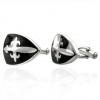 Cross Shield Stainless Steel Cufflinks by Cuff-Daddy