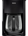 KRUPS FME214 Programmable 12-Cup Coffee Maker with Glass Carafe and LED control panel, Black