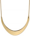Lunar loveliness. Kenneth Cole New York's crescent moon frontal necklace is crafted in gold tone mixed metal. Approximate length: 16 inches + 3-inch extender. Approximate drop: 3/4 inch.
