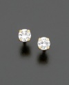 Make her feel special with these sparkling cubic zirconia stud earrings. Set in 14k gold.