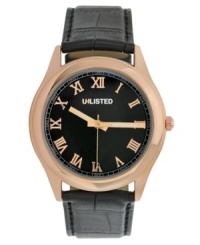The elegant addition of rosy tones lends a sophisticated touch to this Unlisted timepiece. The elegant addition of rosy tones lends a sophisticated touch to this Unlisted timepiece.