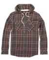 Set yourself apart from the plaid pack with this stylish hooded flannel shirt by Quicksilver.