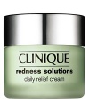 Instantly calms skins with Rosacea. Relieves visible redness, soothes to cool discomfort. Oil-free.Extra-gentle, oil-free moisturizing cream instantly calms skins with Rosacea. Relieves visible redness, blotchiness. Soothes to cool discomfort. Over time, helps improve skins comfort, lessens the look of broken capillaries.