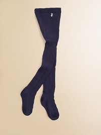 Pretty cable-knit tights keep little legs warm with full coverage.Smooth from waist to hips80% cotton/18% polyester/2% spandexMachine washImported Pretty cable-knit tights keep little legs warm with full coverage.Smooth from waist to hips80% cotton/18% polyester/2% spandexMachine washImported