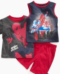 He'll be able to catch fun just like flies when he's wearing this kids set from Clubhouse, with a graphic t-shirt, tank and shorts. He'll be able to catch fun just like flies when he's wearing this kids set from Clubhouse, with a graphic t-shirt, tank and shorts.