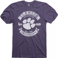 Clemson Tigers Heathered Purple Rockers Ring Spun T-Shirt Clemson Tigers Heathered Purple Rockers Ring Spun T-Shirt