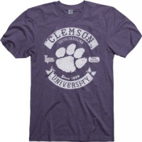 Clemson Tigers Heathered Purple Rockers Ring Spun T-Shirt