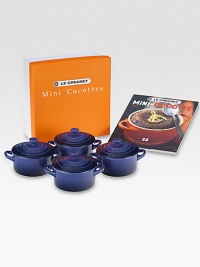 Presented in a charming gift box, this set of four mini cocottes is perfect for serving single portions of side dishes or desserts. Presented in a charming gift box, this set of four mini cocottes is perfect for serving single portions of side dishes or desserts.
