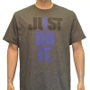 Nike Men's JUST DO IT- I Do It Regular Fit Shirt-Gray/blue