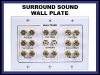 Datacomm 45-0069 7.1 Surround Sound 3-Gang Plate (White)