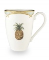 Combining the exotic lushness of the tropics with classic British style, this china collection stirs romantic thoughts of overseas adventures. Serve piping hot coffee in this cozy mug. Choose from three richly detailed designs – shutter, bamboo or trade winds. A thin rim of gold lends a brilliantly elegant touch.