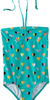 Roxy Kids Girls 2-6X Shirred Bandeau One Piece Swimwear, Moroccan Mint, 5 Roxy Kids Girls 2-6X Shirred Bandeau One Piece Swimwear, Moroccan Mint, 5