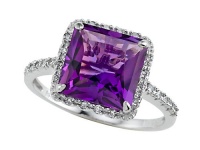 Genuine Amethyst Ring by Effy Collection® in 14 kt White Gold Size 5 Genuine Amethyst Ring by Effy Collection® in 14 kt White Gold Size 5