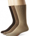 Dockers Men's Big-Tall 3 Pack True Crew Sock, Khaki Marl/Light Brown Marl/Dark Brown Marl, Big-Tall