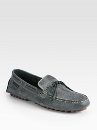 A classic favorite, set in remarkably smooth suede complemented by a tasseled finish.Suede upperLeather liningPadded insoleRubber soleImported A classic favorite, set in remarkably smooth suede complemented by a tasseled finish.Suede upperLeather liningPadded insoleRubber soleImported