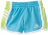 adidas Baby-Girls Infant Hot Shot Mesh Short, Medium Blue, 3 Months