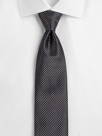 EXCLUSIVELY OURS. An essential element of sartorial style in fine, basketweave-patterned silk. SilkDry cleanMade in USA