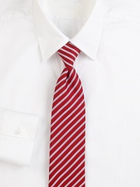 Some things are timeless, and this classic tie, woven in Italian silk with contrast stripes, is one of them. About 3 wideSilkDry cleanMade in Italy Some things are timeless, and this classic tie, woven in Italian silk with contrast stripes, is one of them. About 3 wideSilkDry cleanMade in Italy
