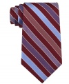 Spiffy stripes put a new angle on any outfit with this silk tie from Michael Kors.