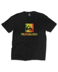 The classic Quiksilver logo decorates this tee for a stylish basic look. The classic Quiksilver logo decorates this tee for a stylish basic look.