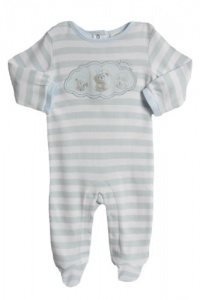 ABSORBA Baby-Boys Newborn Bear Footie Socks, Blue Stripes, 6-9 Months ABSORBA Baby-Boys Newborn Bear Footie Socks, Blue Stripes, 6-9 Months