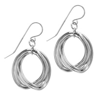 Inox Womens Concave Oval Hoop Earrings Inox Womens Concave Oval Hoop Earrings