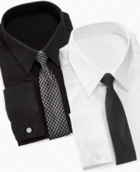 His look just got a major style makeover with these shirts from Sean John. Each comes with a different clip on tie to complete his sophisticated little gentleman look. His look just got a major style makeover with these shirts from Sean John. Each comes with a different clip on tie to complete his sophisticated little gentleman look.