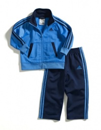 adidas Baby-Boys Infant Fashion Tricot Set, Bright Blue, 12 Months adidas Baby-Boys Infant Fashion Tricot Set, Bright Blue, 12 Months
