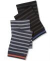 Accent on the upbeat: Defeat gray days with a cheerful striped scarf from Nautica with its bold note of bright.