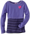 Puma - Kids Girls 7-16 Crop Stripe Tank Tee, Simply Purple, Medium