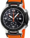 Tissot Women's T0482172705700 T-Race Black Chronograph Dial Orange Strap Watch