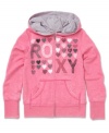 Beachy style and comfort. She's can snuggle into this hoodie from Roxy for a cozy look when the temperature drops.