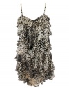 Rachel Zoe womens kylie asymmetrical ruffle thin strap dress