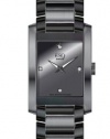 ESQ by Movado Men's 07301368 Venture Black-Steel with Diamonds Black Rectangle Dial Watch